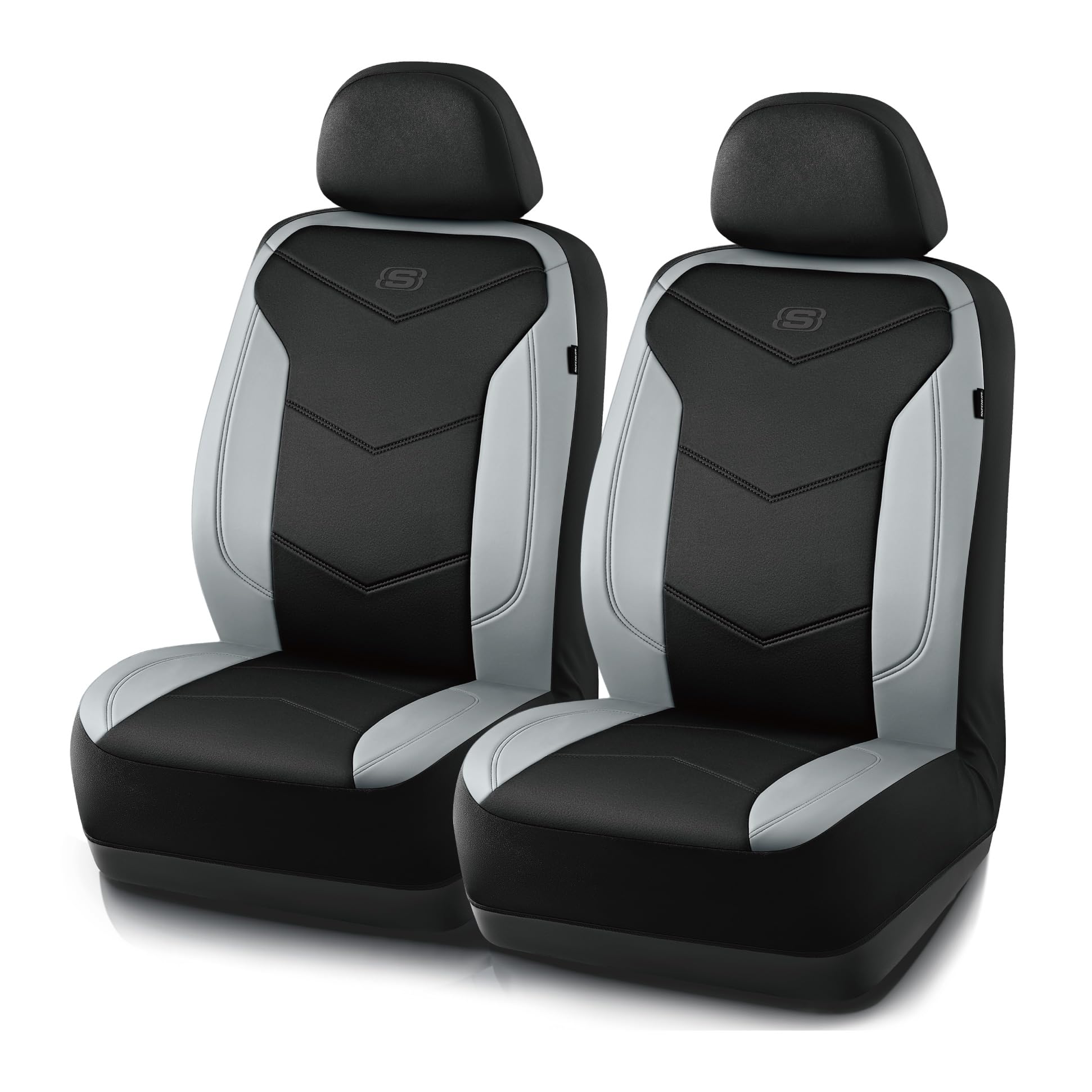 Skechers front seat cover full view showing refined protection and comfort