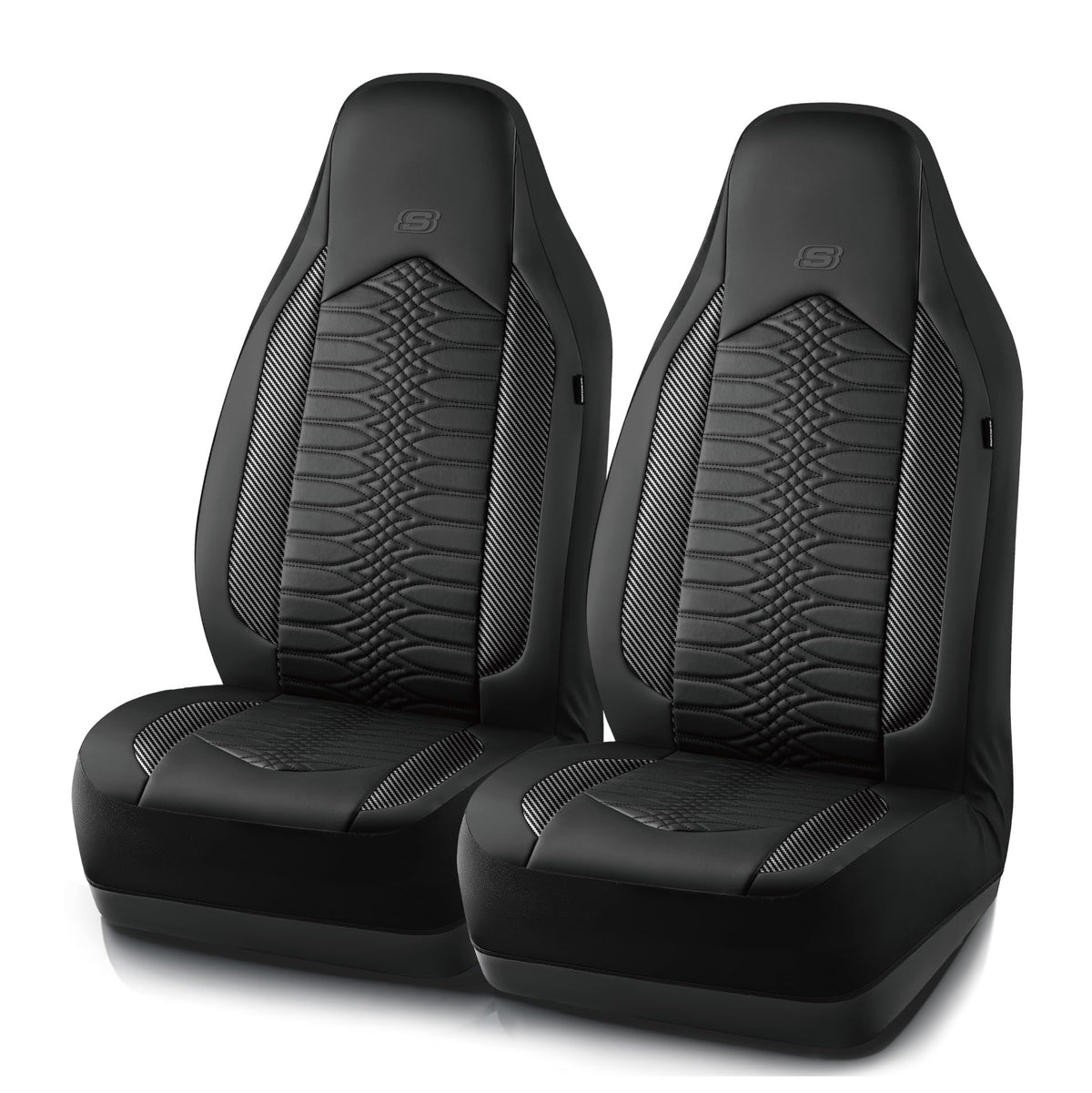 Skechers front seat cover full view showing fit and stylish protection