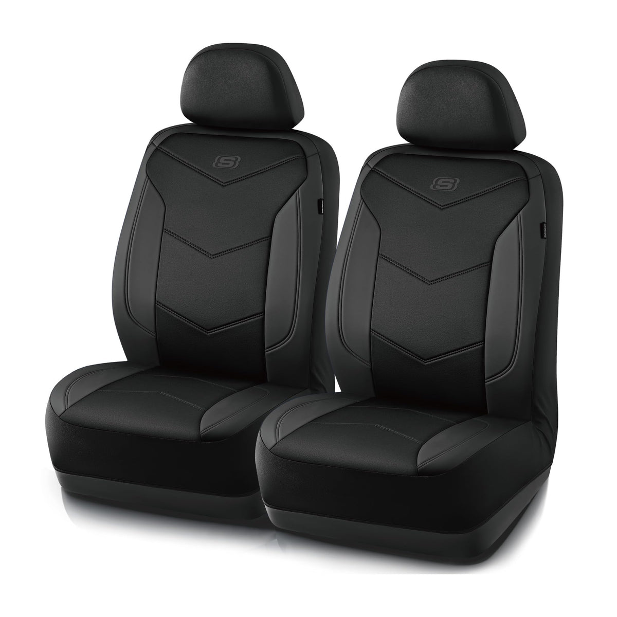 Skechers front seat cover installed showing renewed interior look and protection