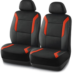 Skechers front seat cover orange full view showing sporty protection and comfort