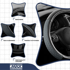Skechers installed on wheel demonstrating improved grip and driving comfort