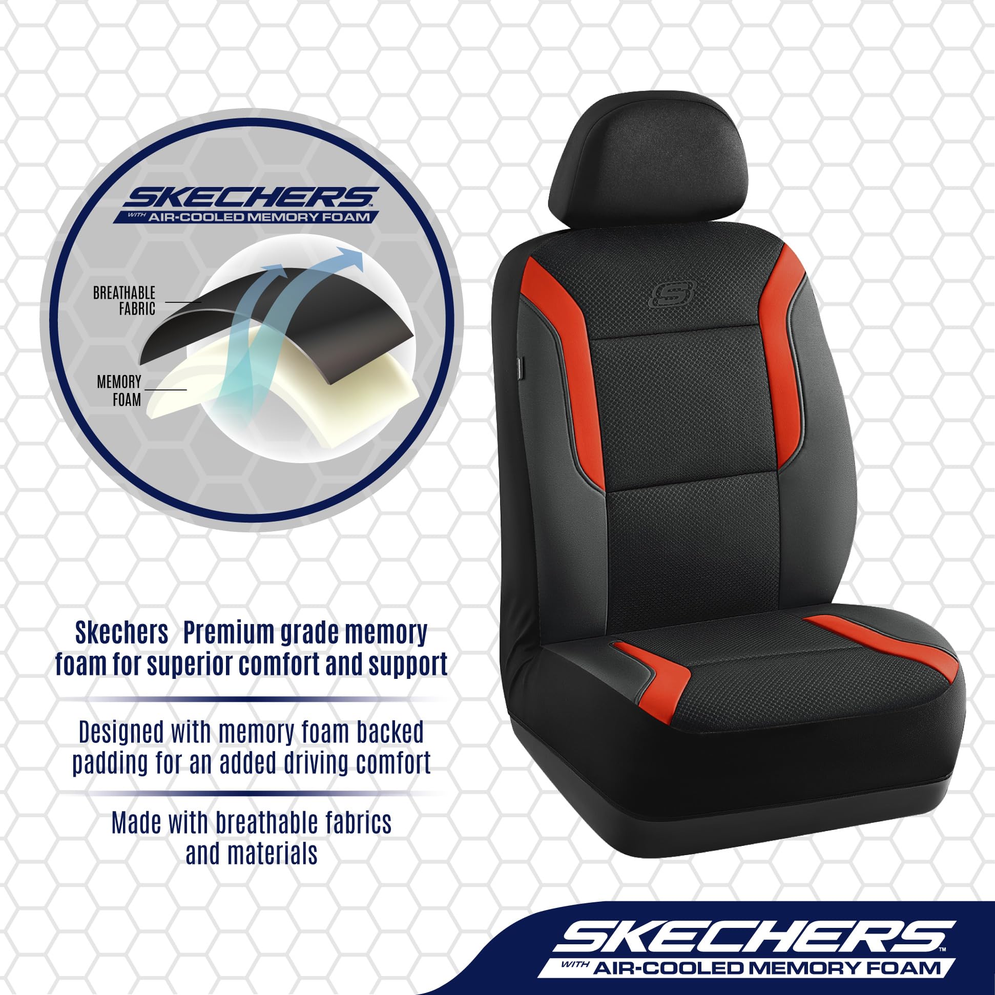 Skechers leather trim stitching detail demonstrating durable edge protection