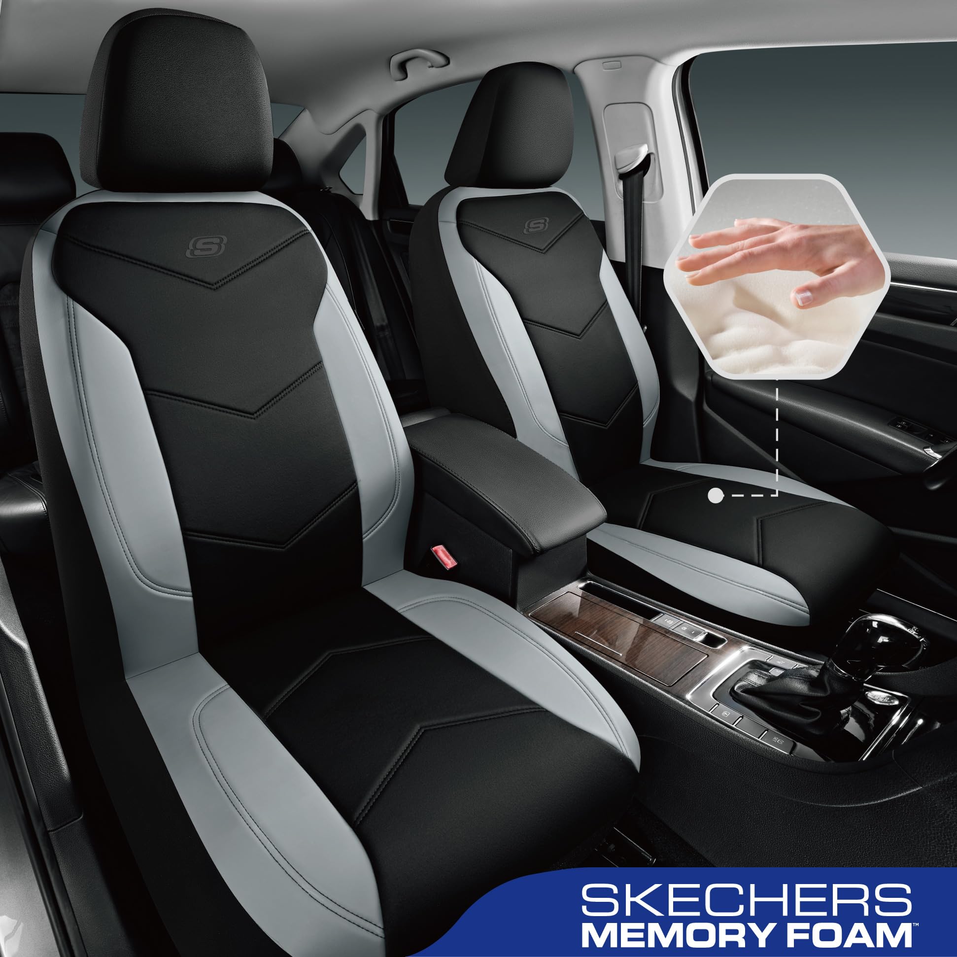 Skechers memory foam close-up highlighting contouring support