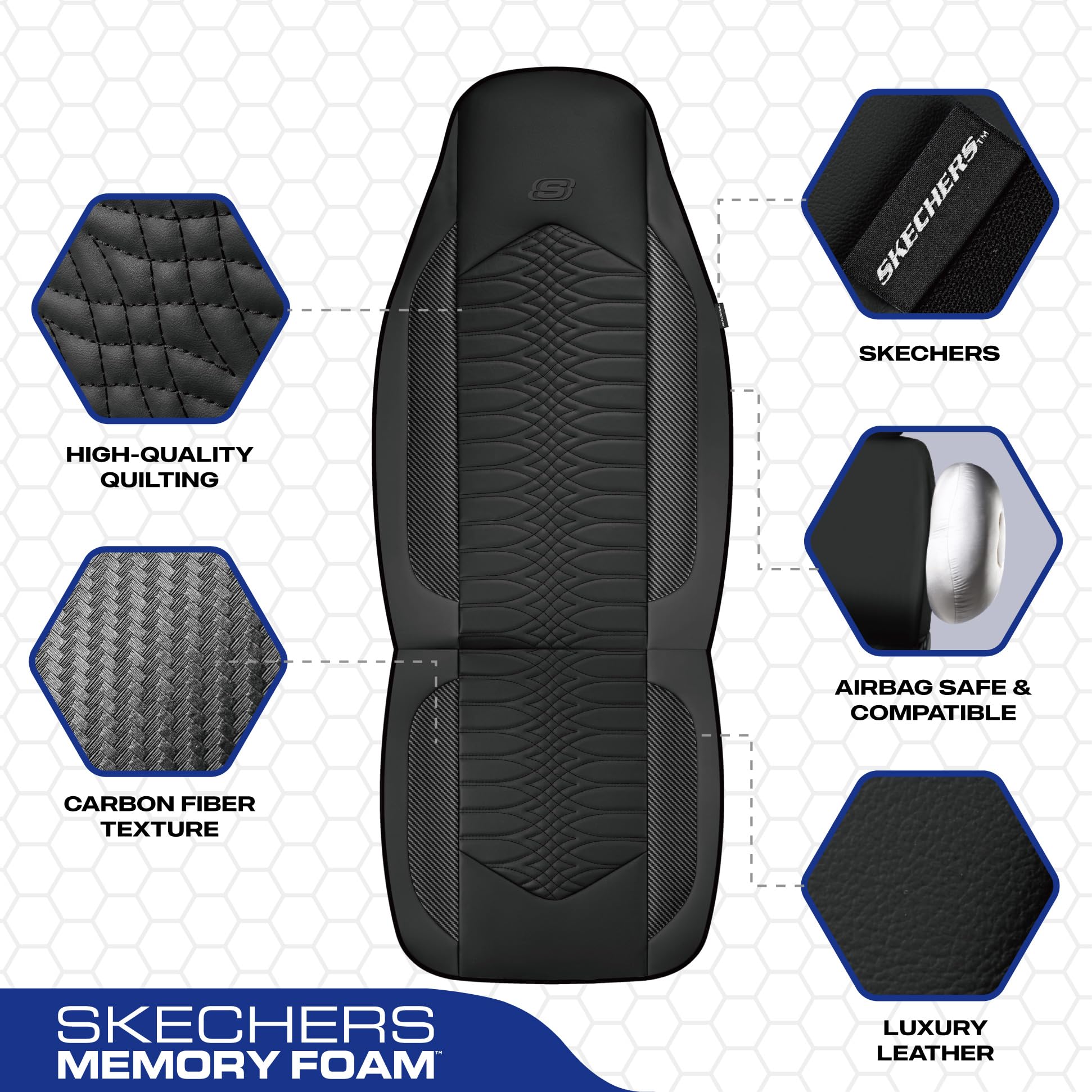 Skechers memory foam layer cutaway illustrating added comfort and support