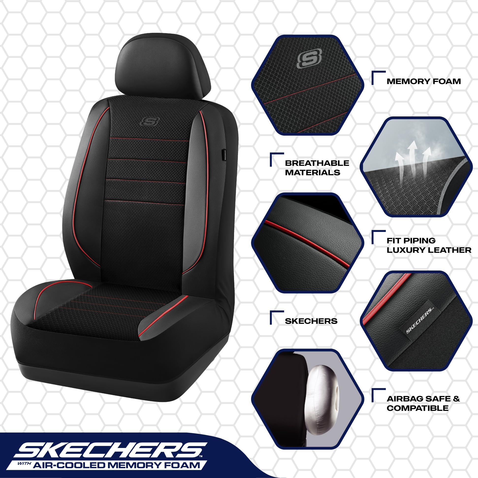 Skechers memory foam cross-section showing thick cushioning for pressure relief
