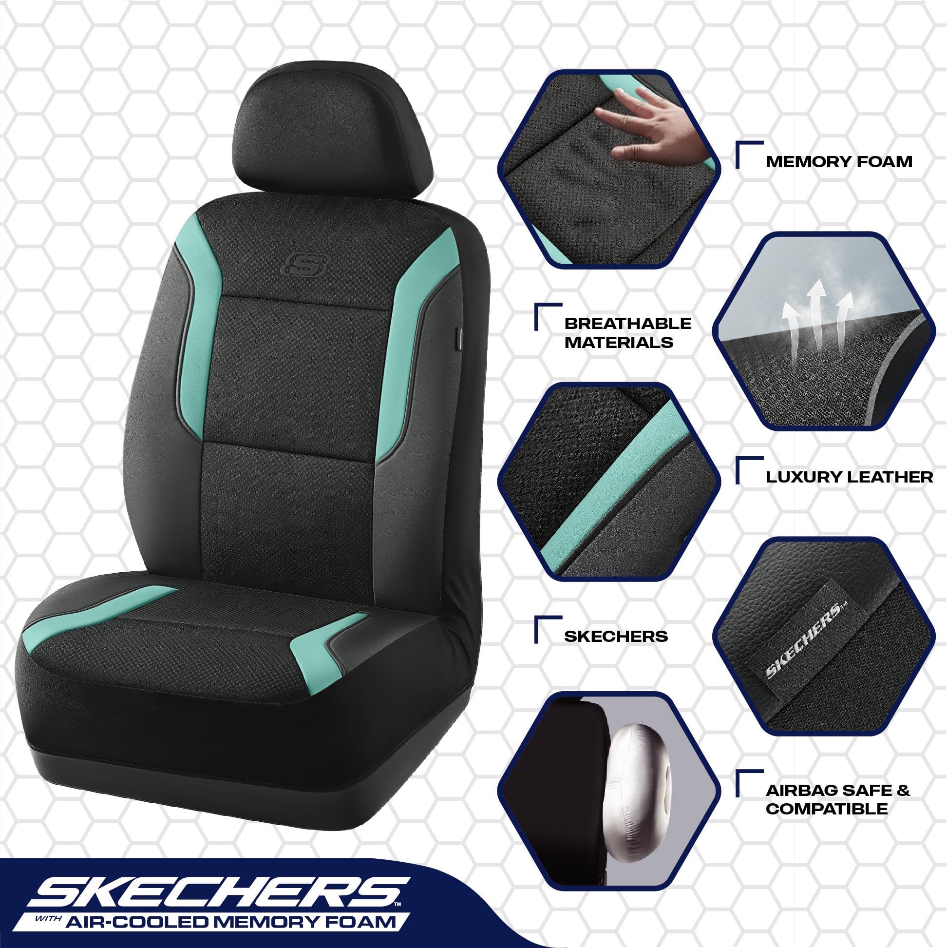 Skechers memory foam cross-section showing thickness and pressure-relief benefit