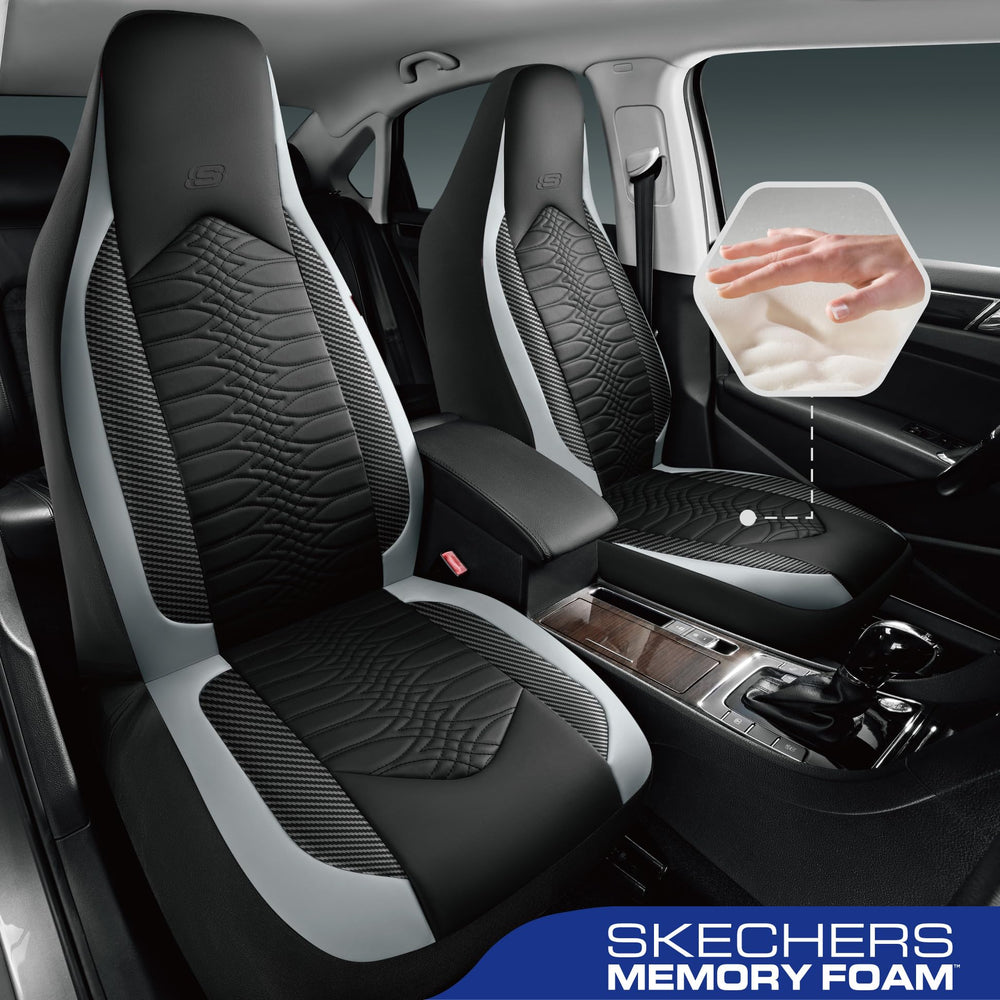 Skechers quilted leather close-up highlighting texture and premium appearance
