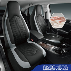 Skechers quilted leather close-up highlighting texture and premium appearance