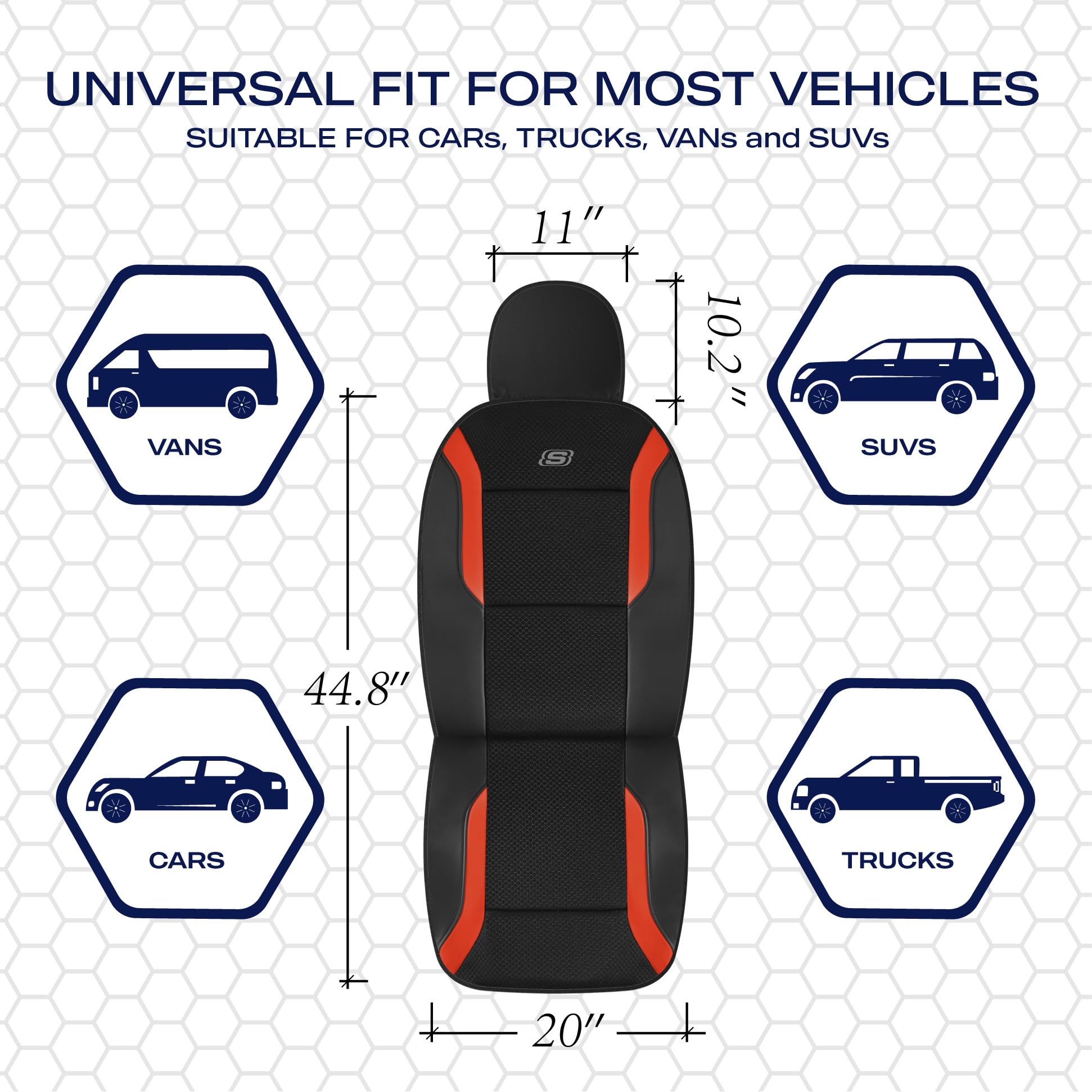 Skechers seat cover in car lifestyle showing style upgrade and everyday use
