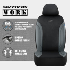 Skechers passenger-side seam designed for airbag compatibility and safety