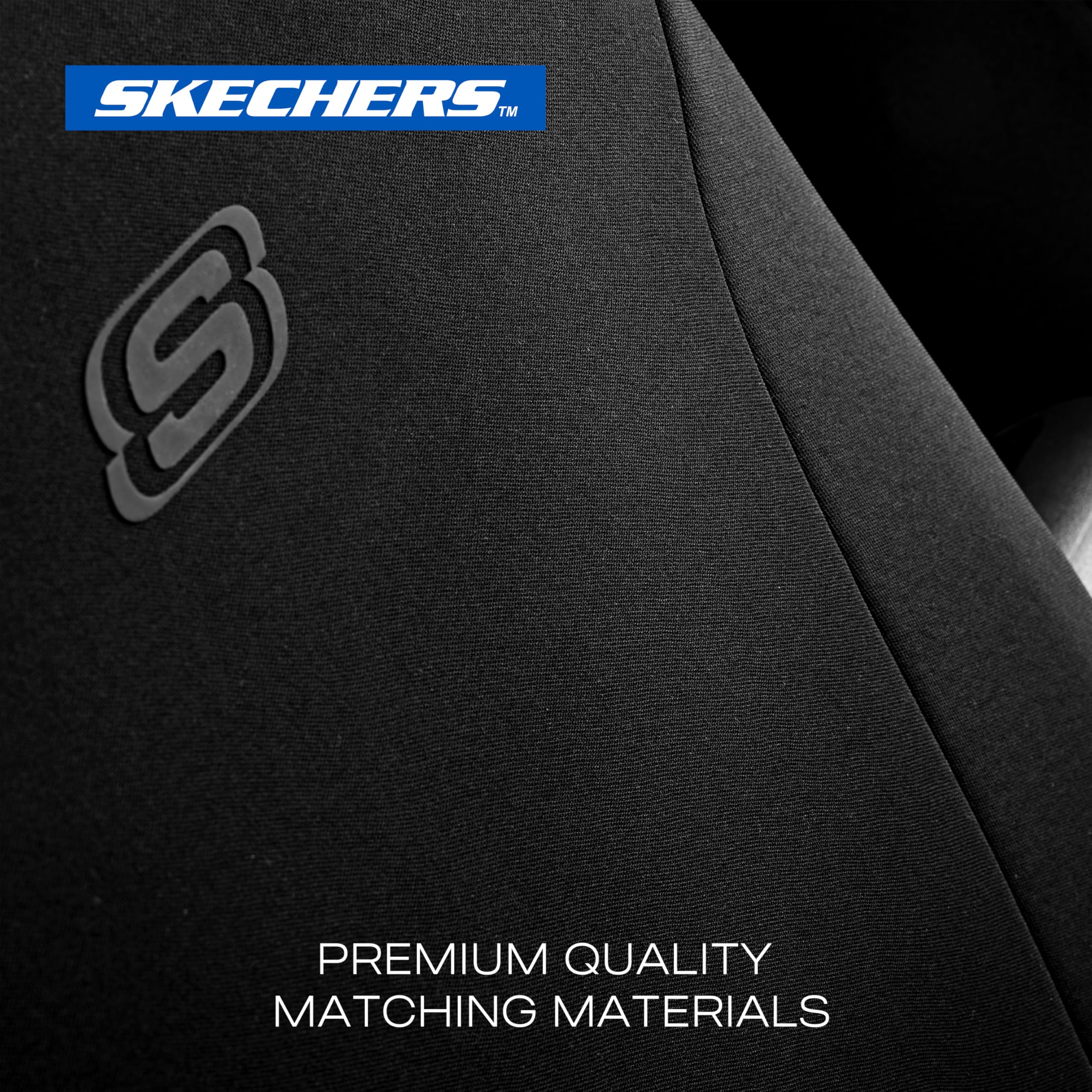 Skechers detailed side stitching illustrating airbag-compatible seam protection