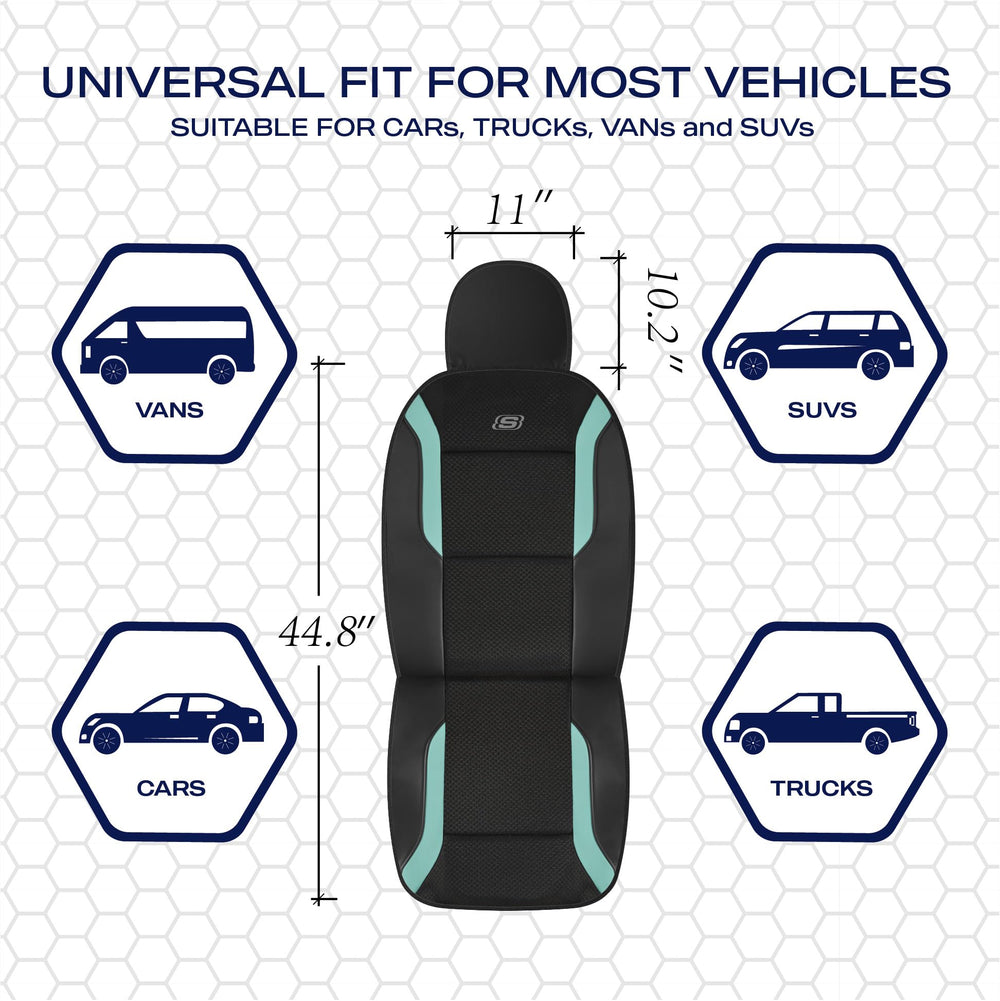 Skechers closeup of side-airbag seam showing compatibility and safety-preserving design