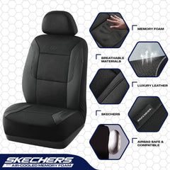 Skechers side seam showing airbag-compatible stitching for safety