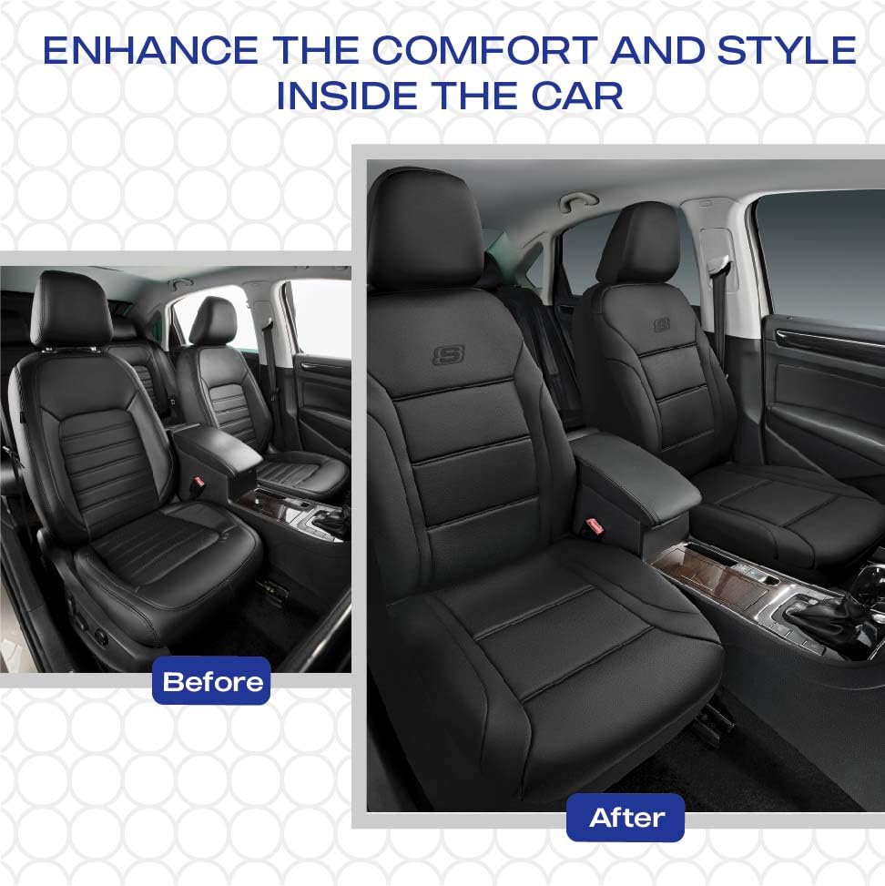 Skechers size comparison with vehicle seat showing form-fitting coverage