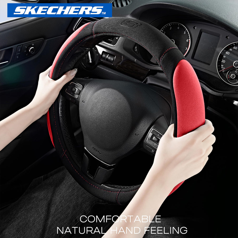 Skechers close-up memory foam texture for cushioned driving comfort and support