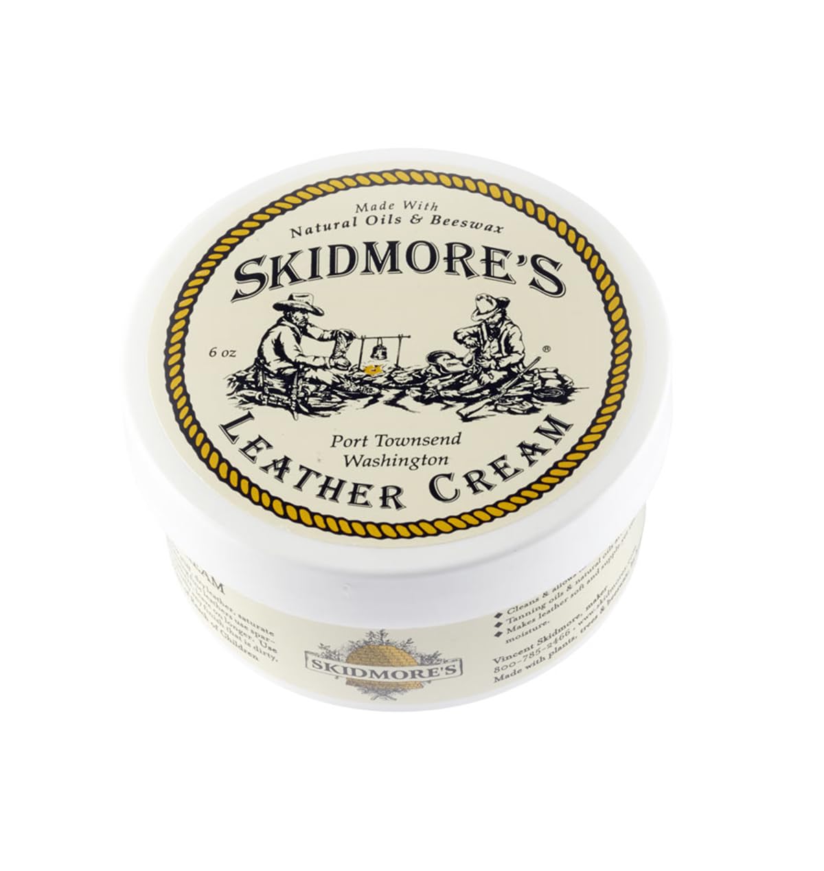 Skidmore's open tin displaying cream texture for easy absorption benefit