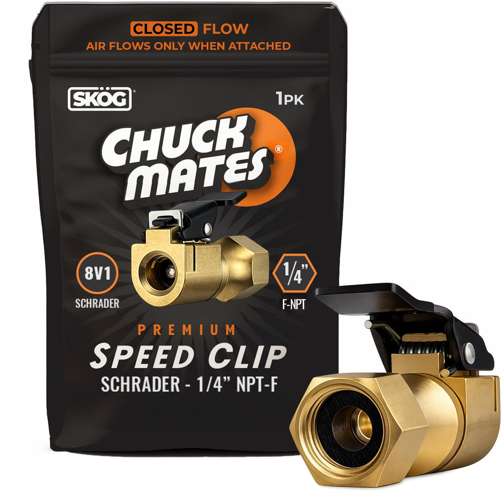 SKÖG chuck mates front view showing quick-connect and ergonomic shape for faster hookups