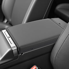SKTU front view armrest cover showing neat fit and interior upgrade benefit