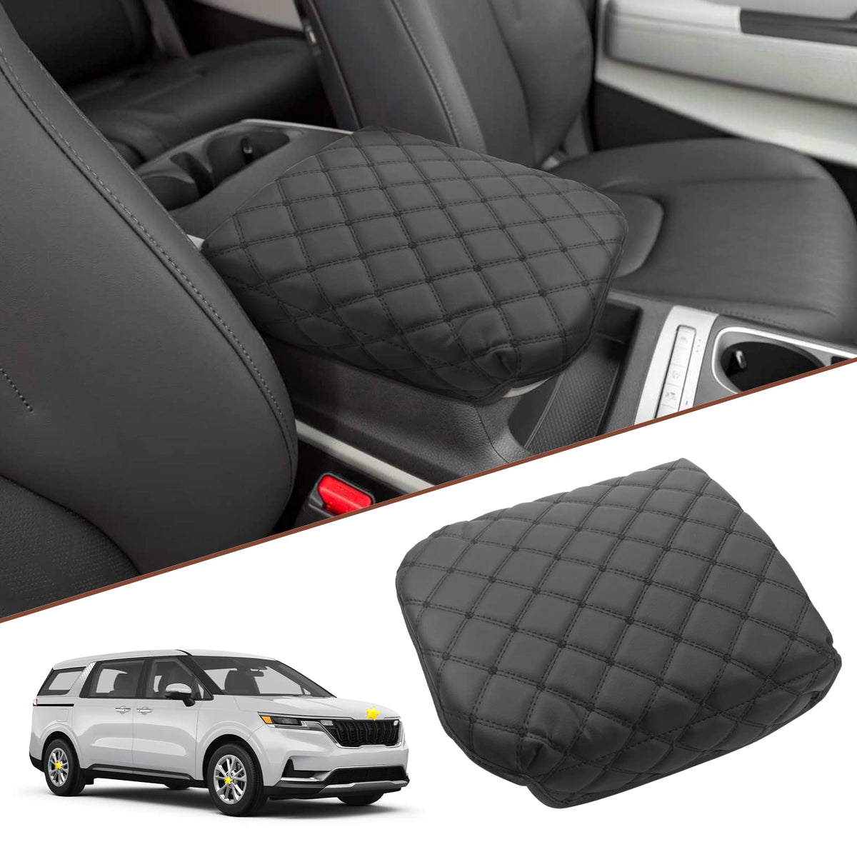 SKTU front view of center console cover showing precise fit and upgraded look