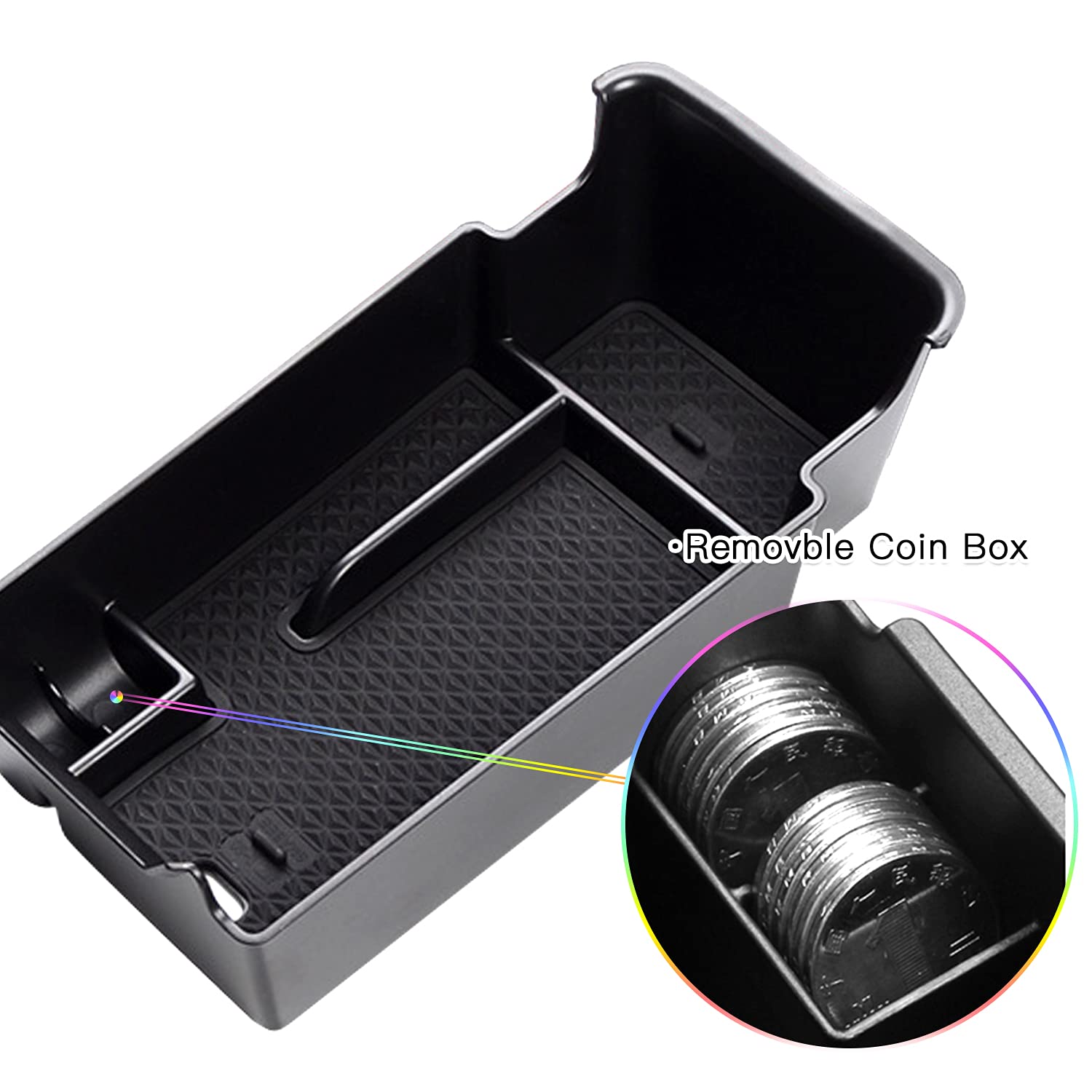 SKTU installed in Buick Envision console for tidy, factory-fit storage