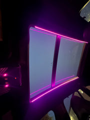 Sky Lounge LED diffuser close-up showing lamp array and even light for refined interior accents