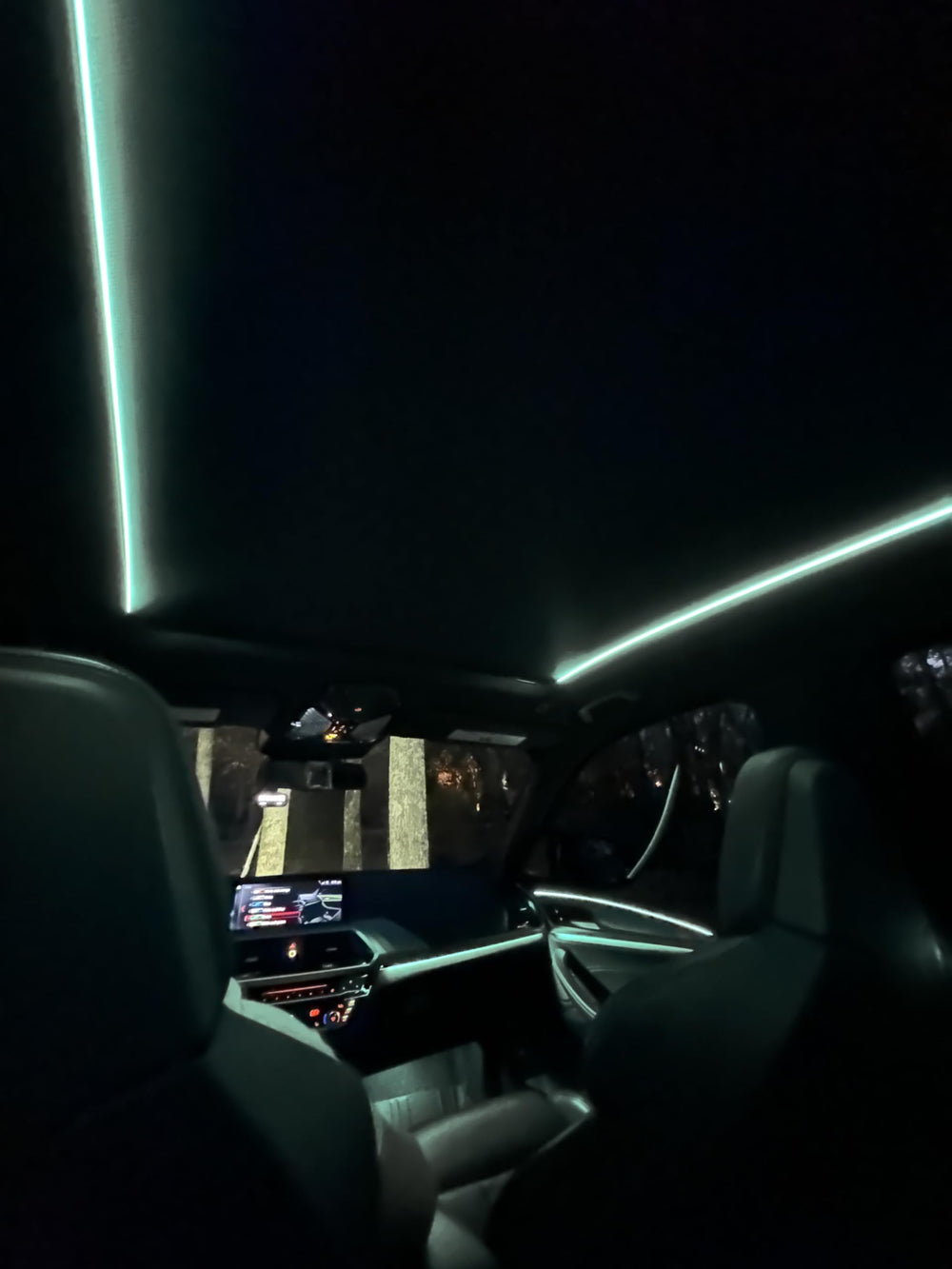 Sky Lounge mounted over sunroof in vehicle interior showing non-intrusive placement and preserved function