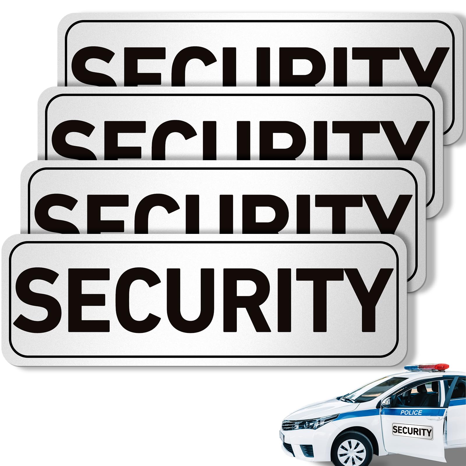 Skyygemm front view magnetic sign showing clear white face and black border for visibility