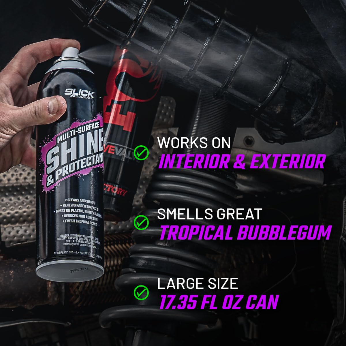 Slick Products label close-up showing USA-made quality and consistent performance