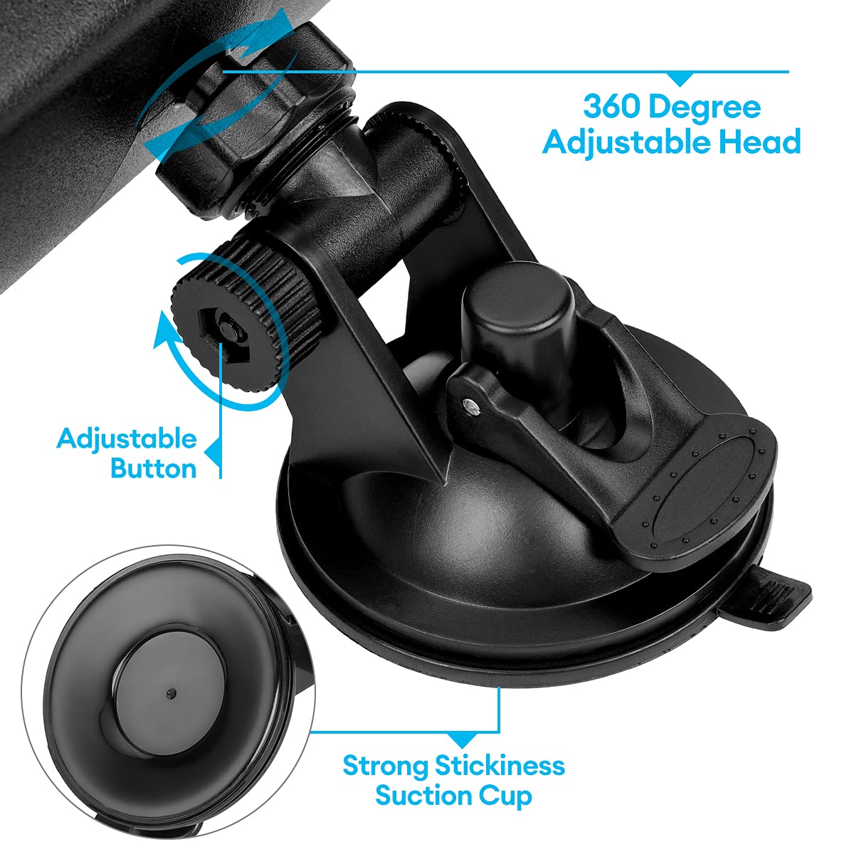 SLIIMU strong TPU suction cup close-up showing secure mount benefit