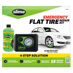 Slime 16oz sealant bottle close-up highlighting quick emergency seal