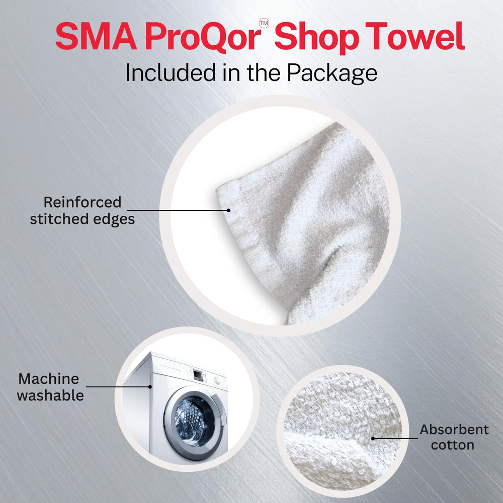 SMA ProQor reusable shop towel detail for wiping and cleanup
