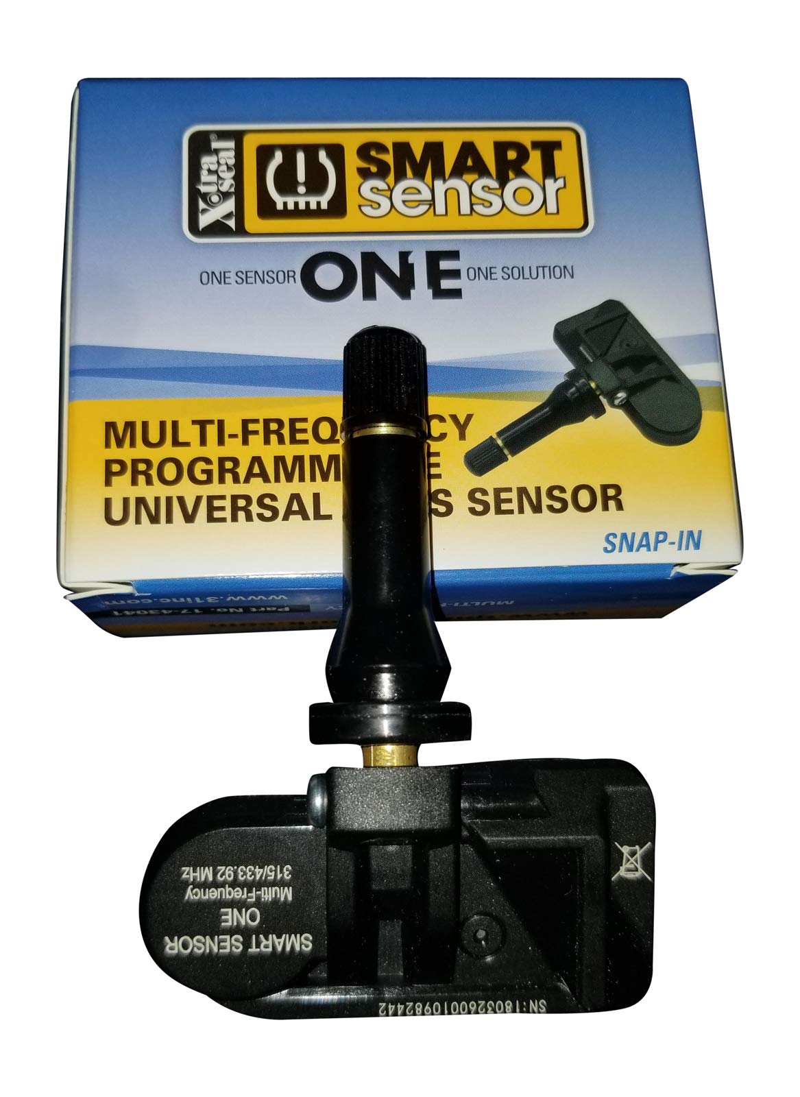 SMART SENSOR front pack shot showing ten TPMS units and labeling for easy identification and inventory