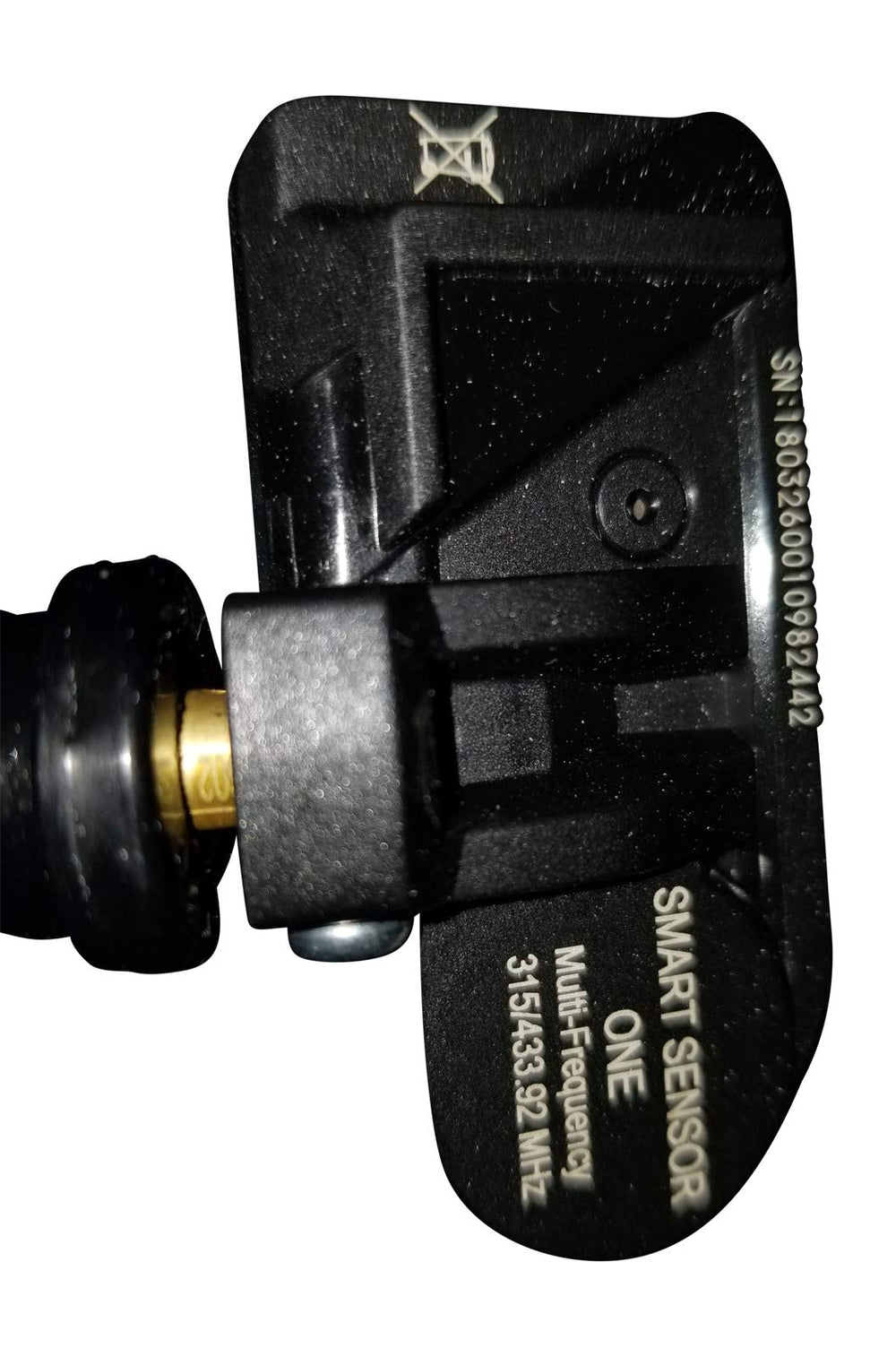 SMART SENSOR installed on rim demonstrating correct placement and ease of shop installation
