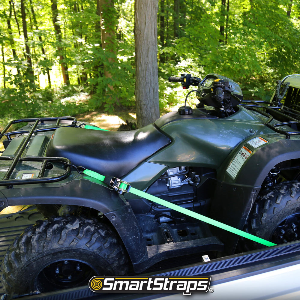 SmartStraps retracted into ratchet for compact storage and cleanliness