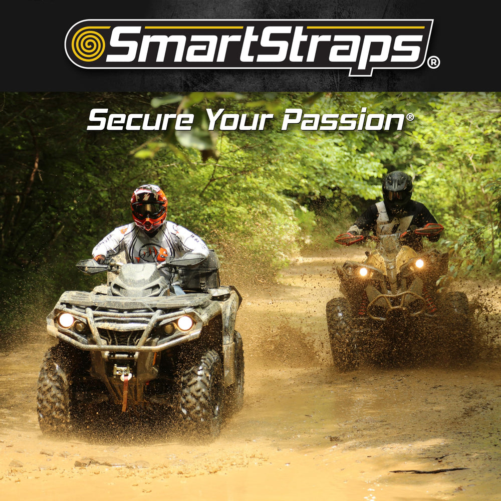 SmartStraps holding an ATV in place showing secure load stability