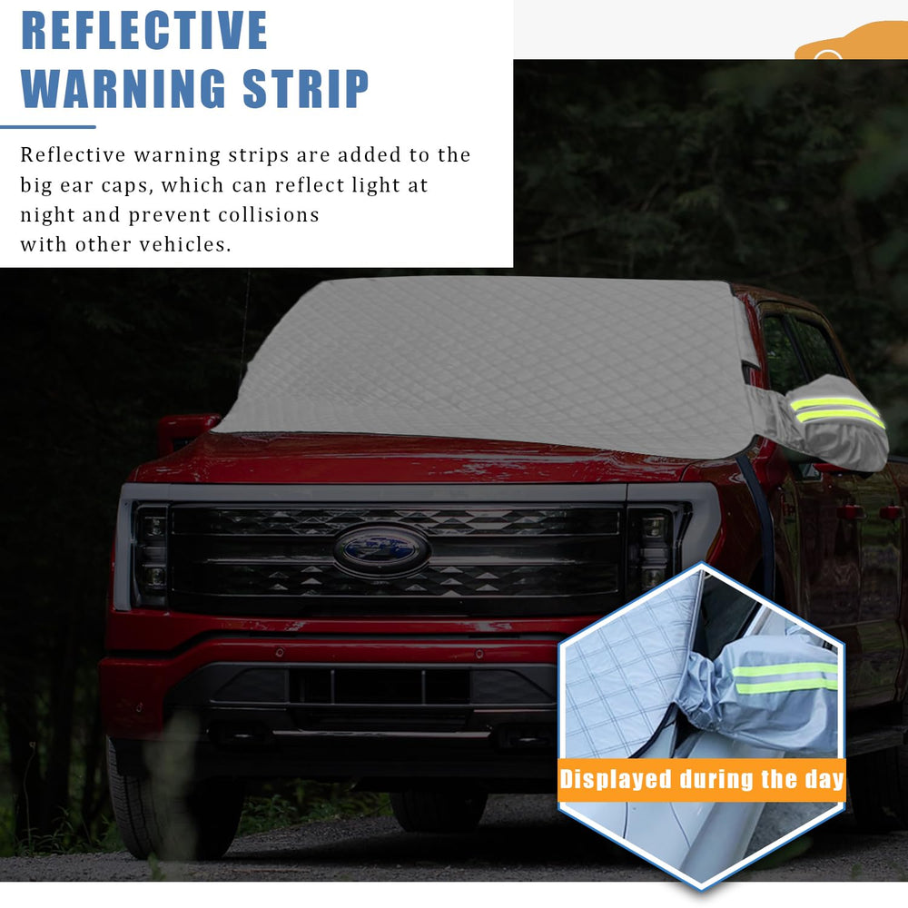 Smeyta side mirror panel covering mirror and preventing ice buildup