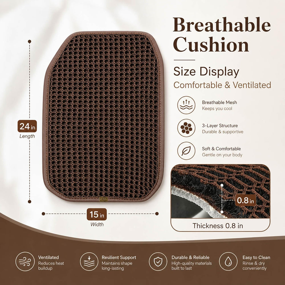 SMIUPIN lifestyle image of driver using cushion to stay cool on summer trips