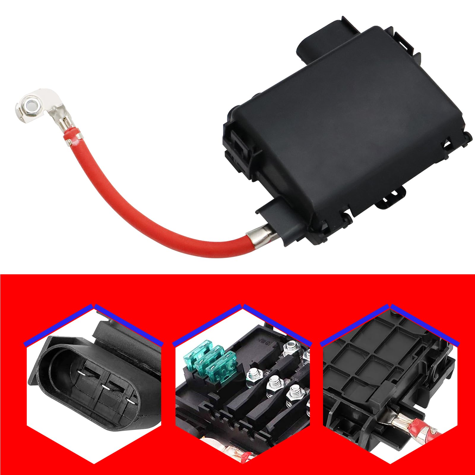 SMMS AUTO PARTS terminal installed in VW fuse box demonstrating correct fitment benefit