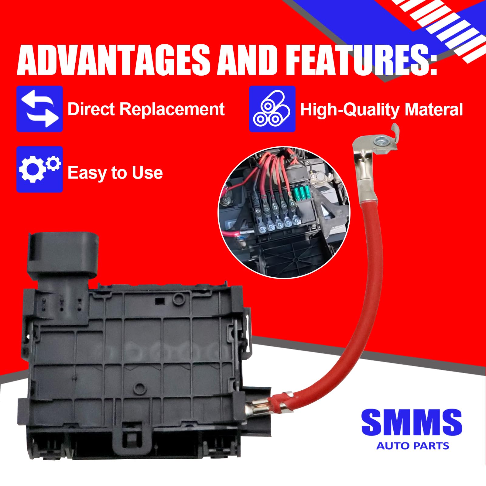 SMMS AUTO PARTS terminal next to ruler to show dimensions and scale benefit