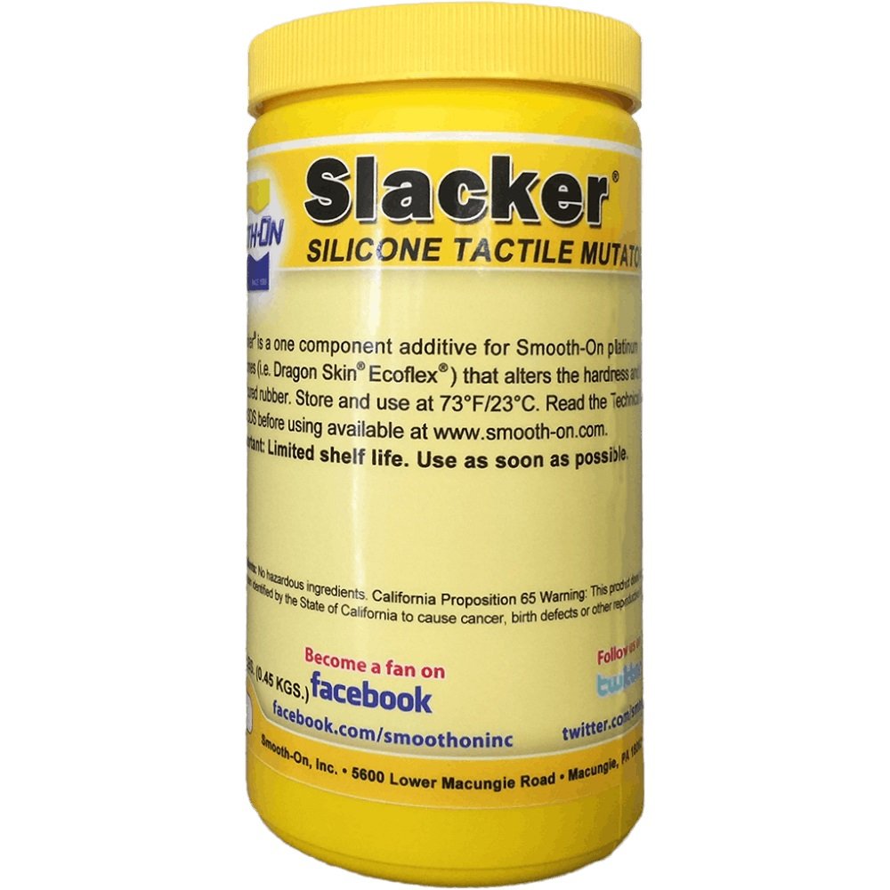 Smooth-On Slacker front packaging showing label and pint container reducing silicone tack