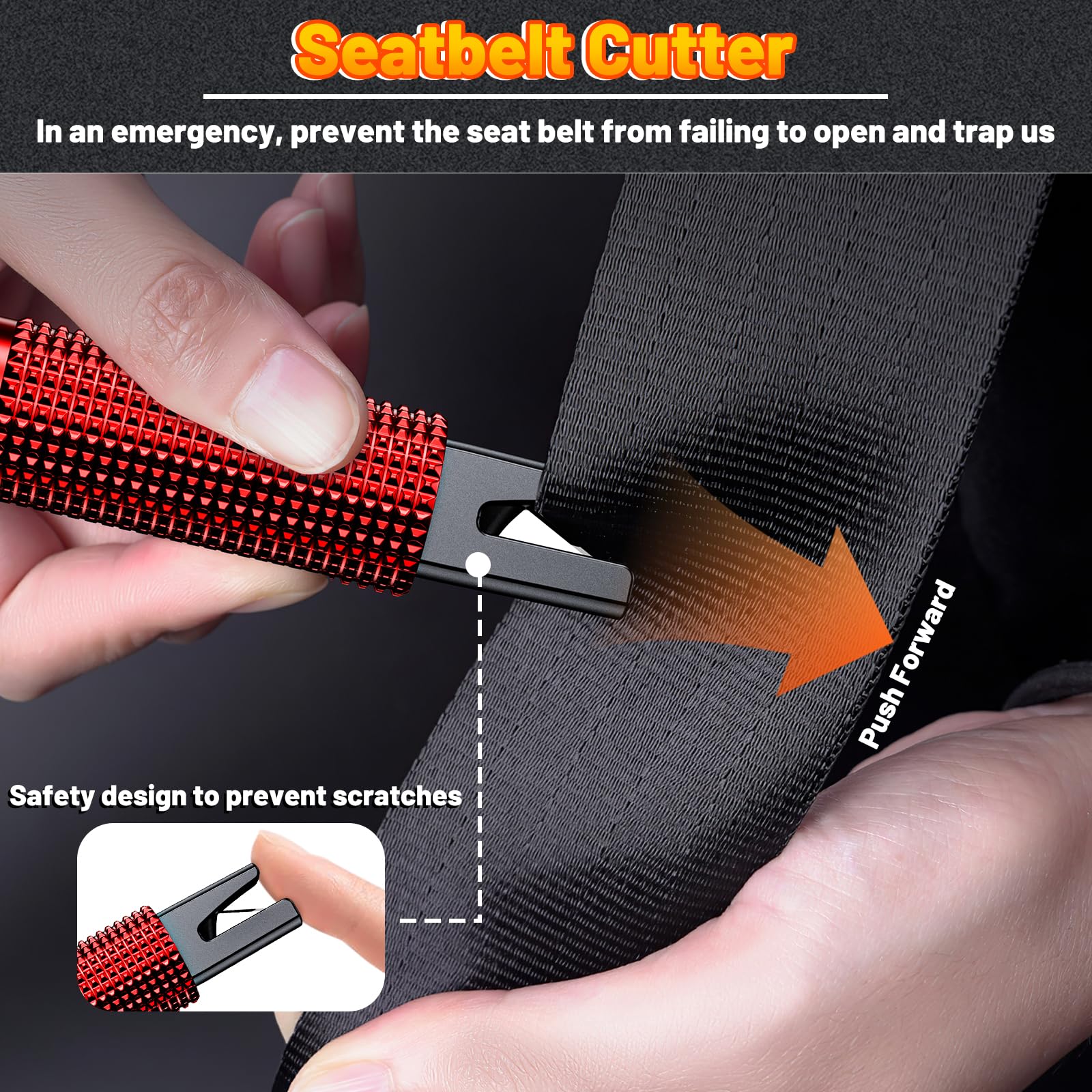smosun Safehammer handle texture view showing anti-slip bumps for secure grip