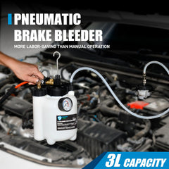 SMOTIVEPRO close-up of pressure gauge and thumb throttle for controlled bubble-free bleeding