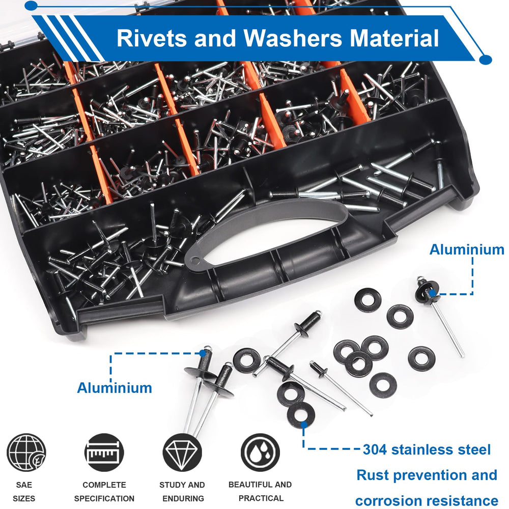 smseace rivet kit on a workbench showing portable organized setup benefit