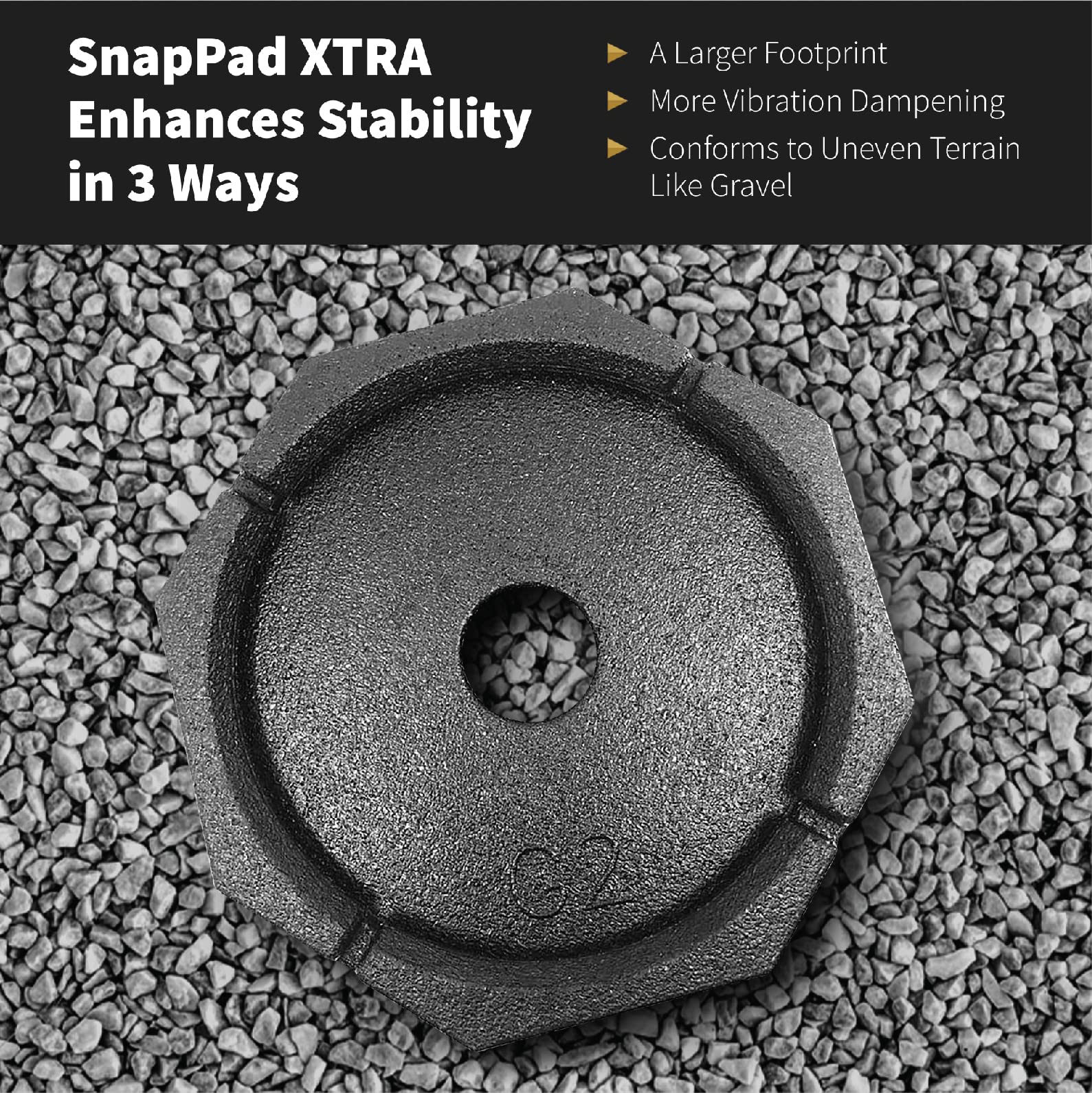 SnapPad Xtra underside showing tread that increases traction and protection