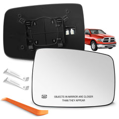 SNEMEEY passenger mirror front view showing clear reflective surface and fit