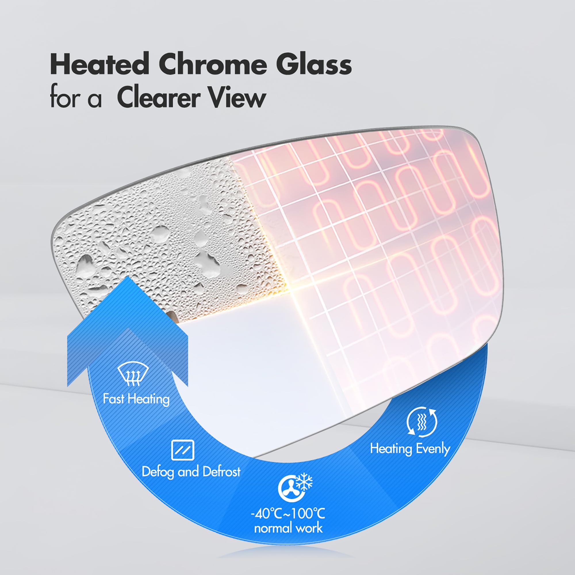 SNEMEEY mirror held in hand showing size and easy DIY replacement benefit