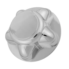 snobli chrome center cap front view showcasing polished finish and upgraded wheel appearance