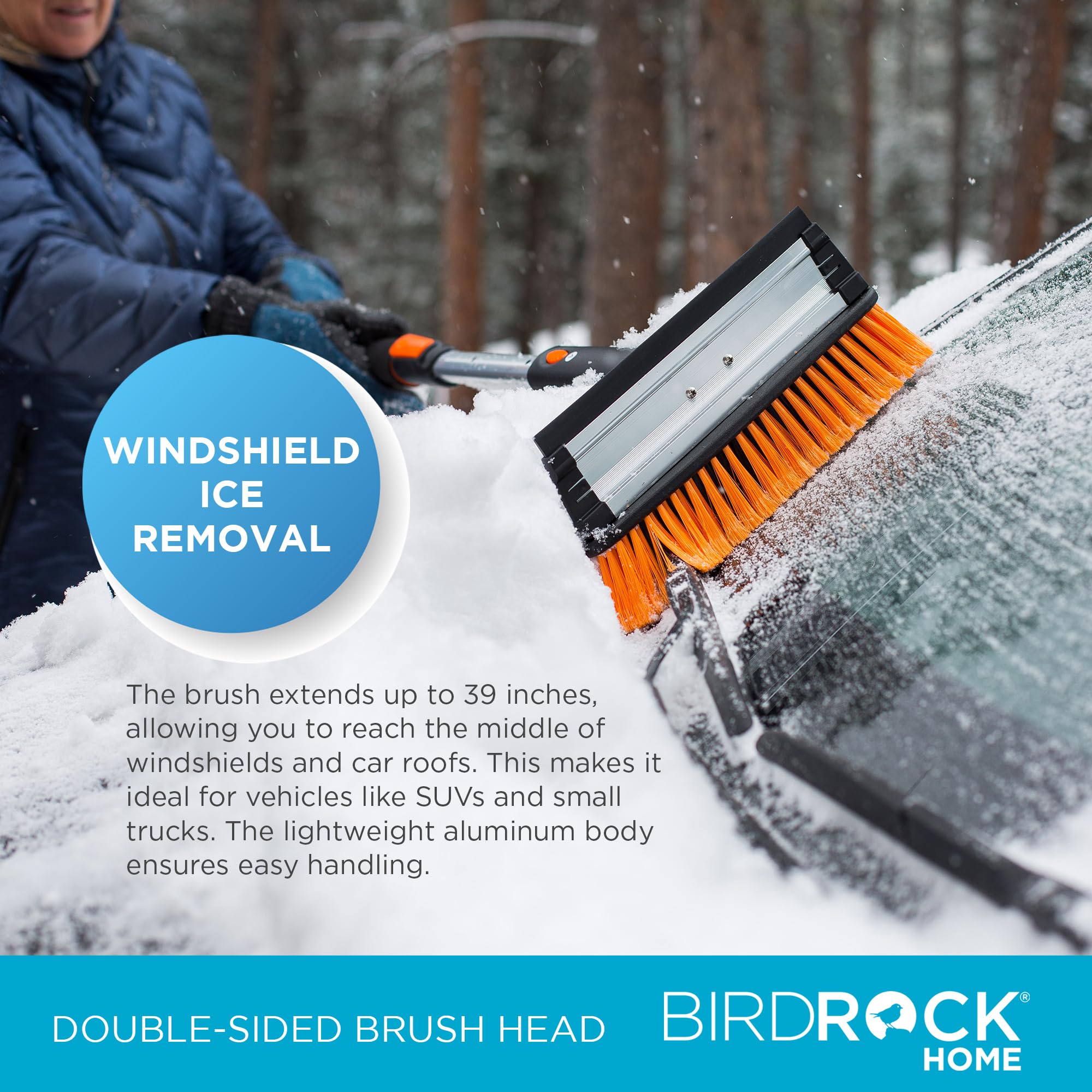 Snow MOOver collapsed in trunk showing compact storage convenience