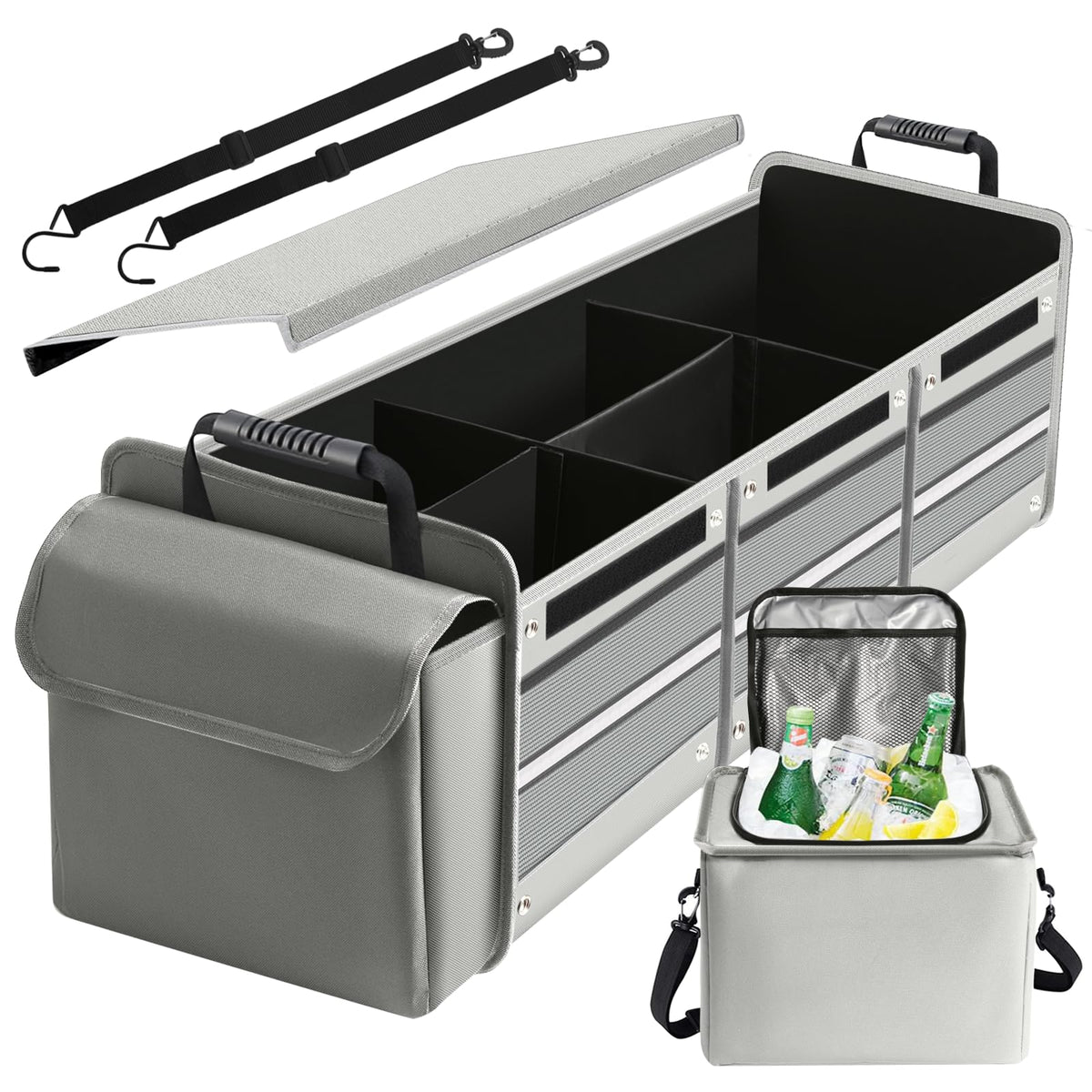 Snuopfy front view showing full 115L capacity and organized compartments for efficient packing