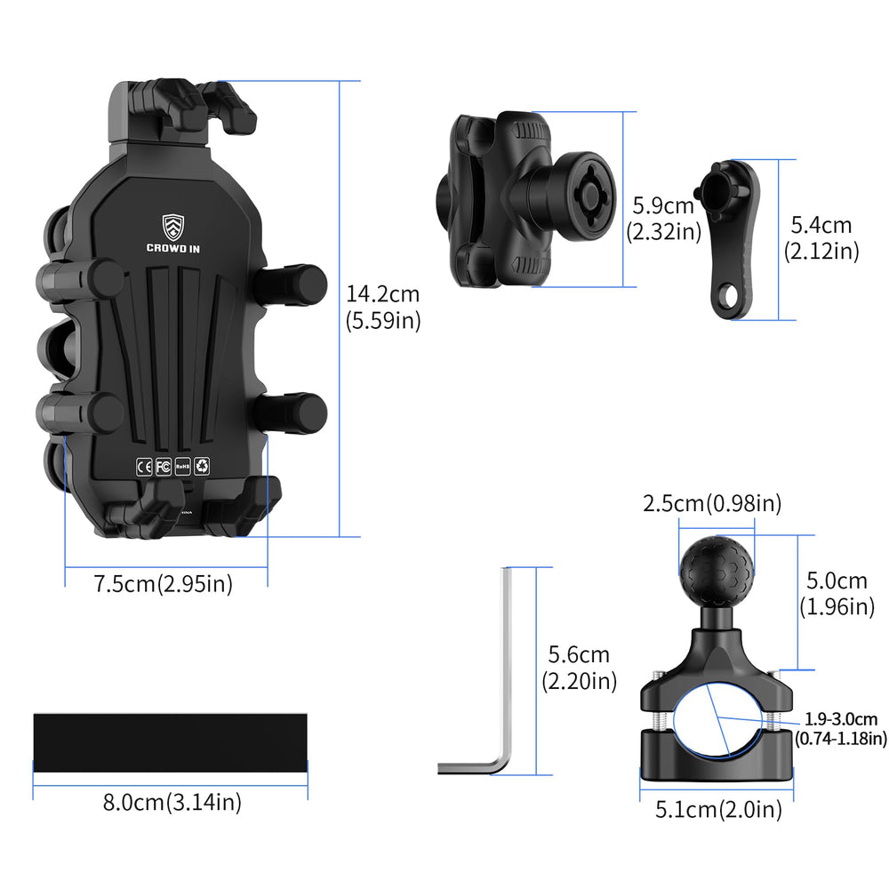 SOBMOTO packaging and contents image showing included parts and key security